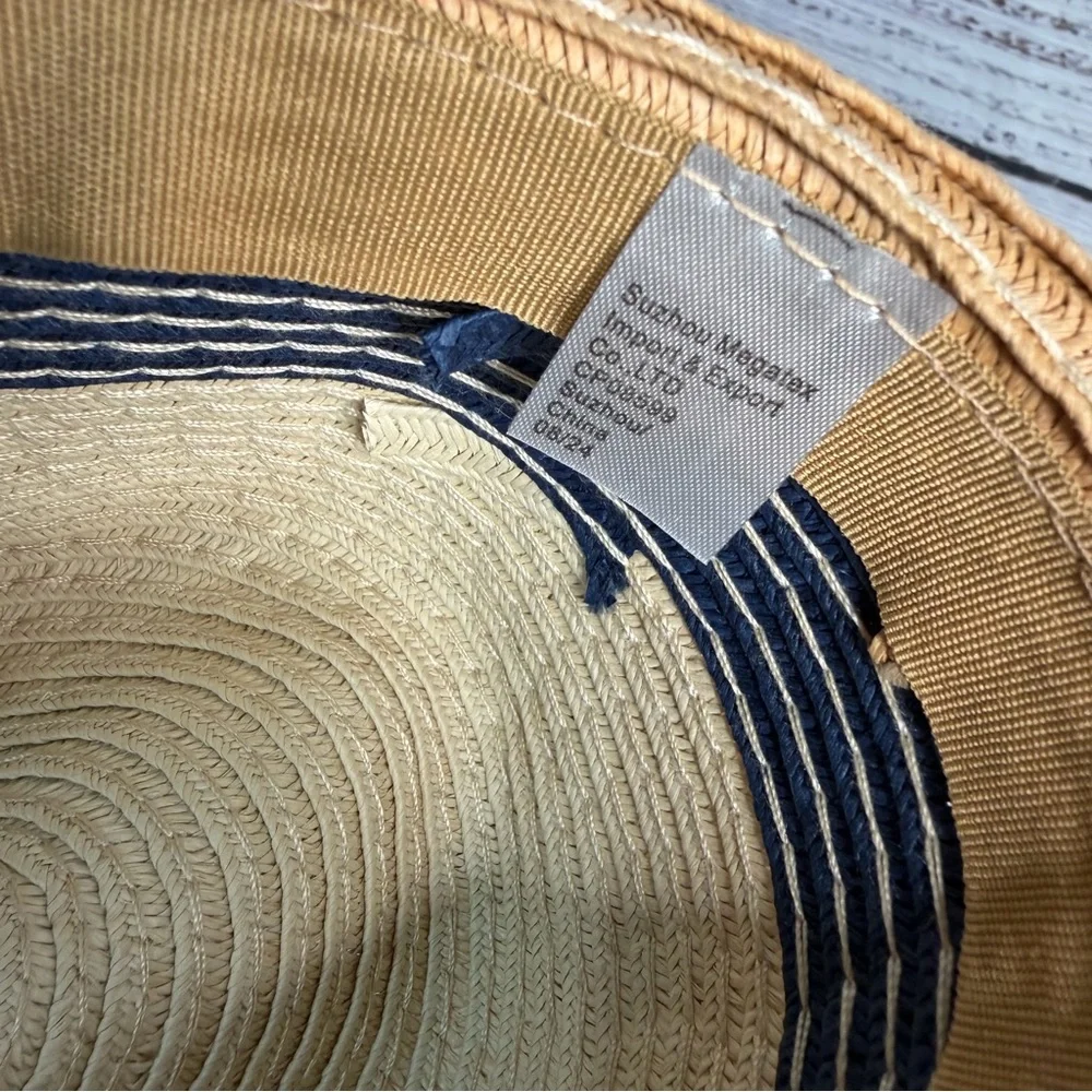 Tommy Bahama Kids Striped Woven Straw Hat‎ Blue One Size NEW